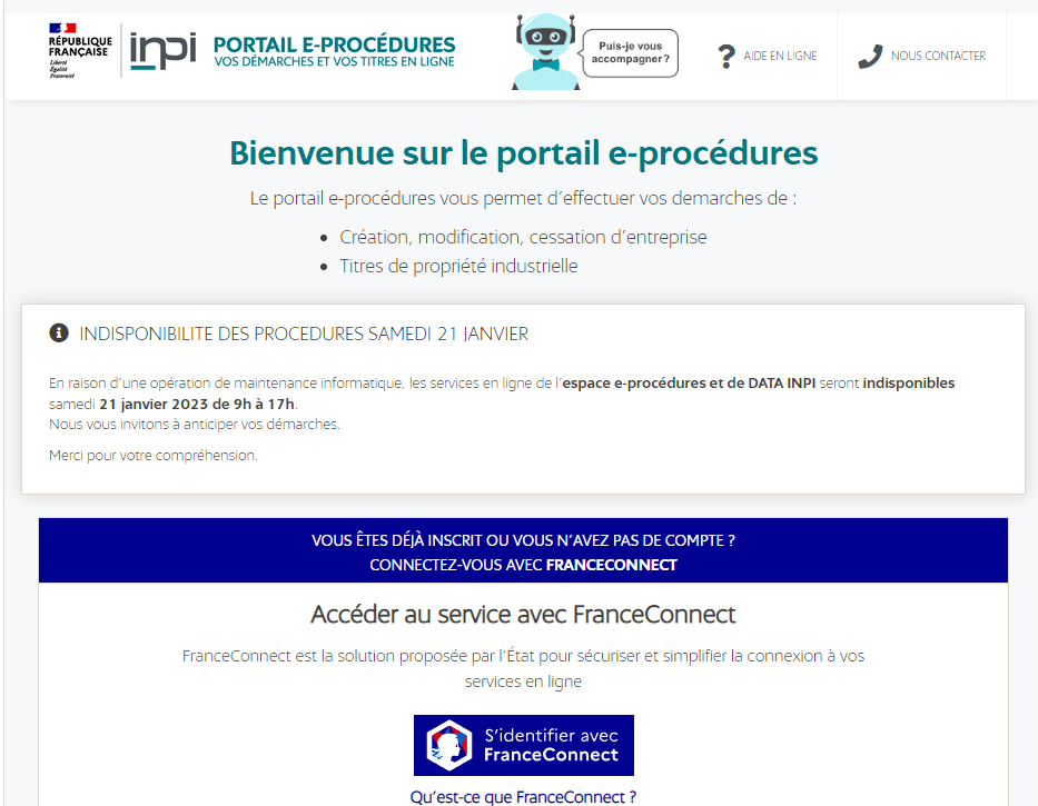 Bienvenue sur le portail e-procédures